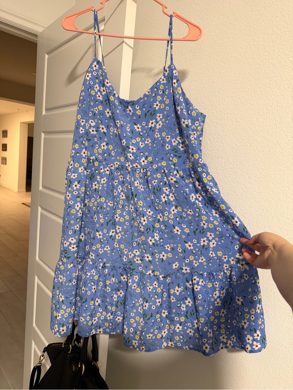 Blue Floral Spaghetti-Strap 2x dress